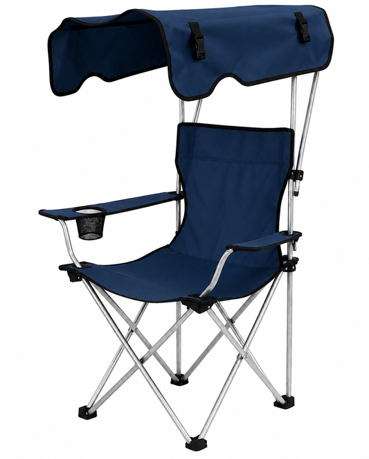 ️ Silla Plegable con Techo – Protección Solar | Camping, Playa y Pesca