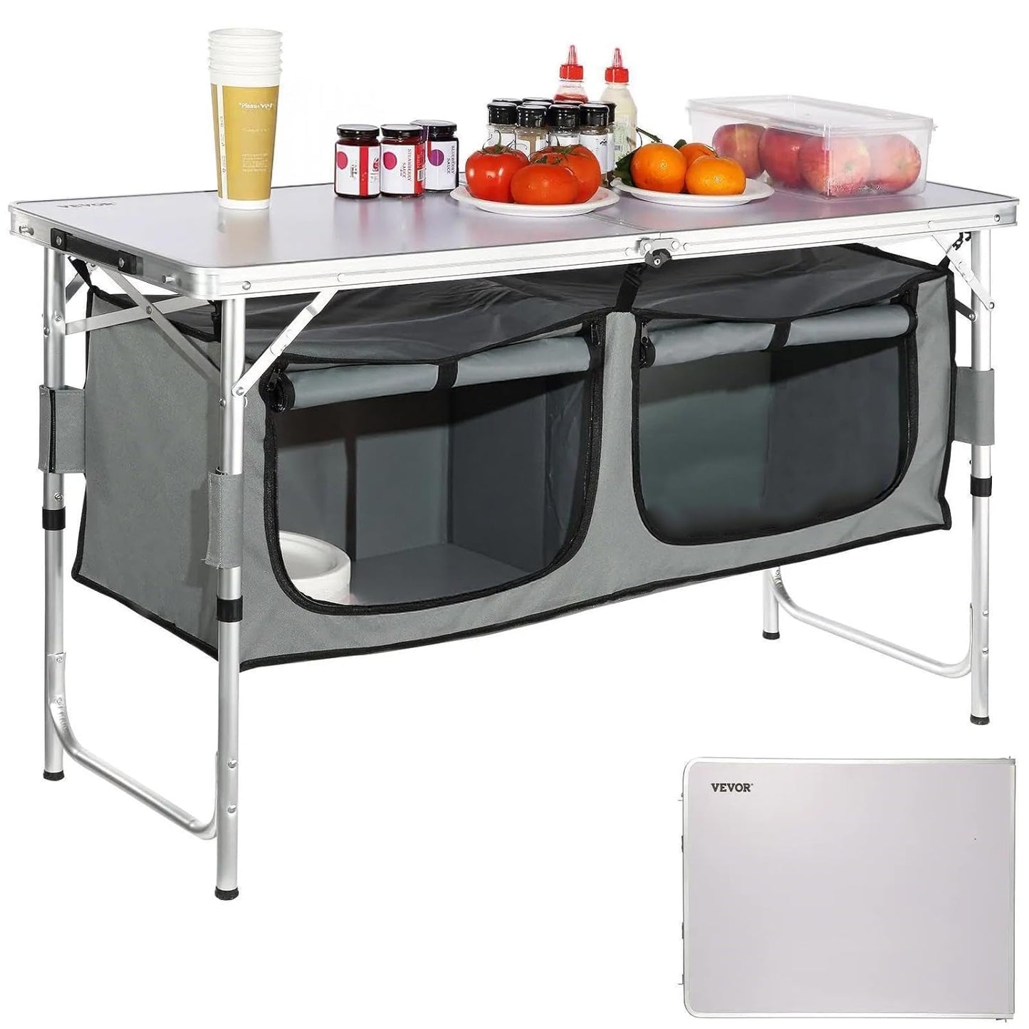 Mesa Cocina Camping Plegable Organizador