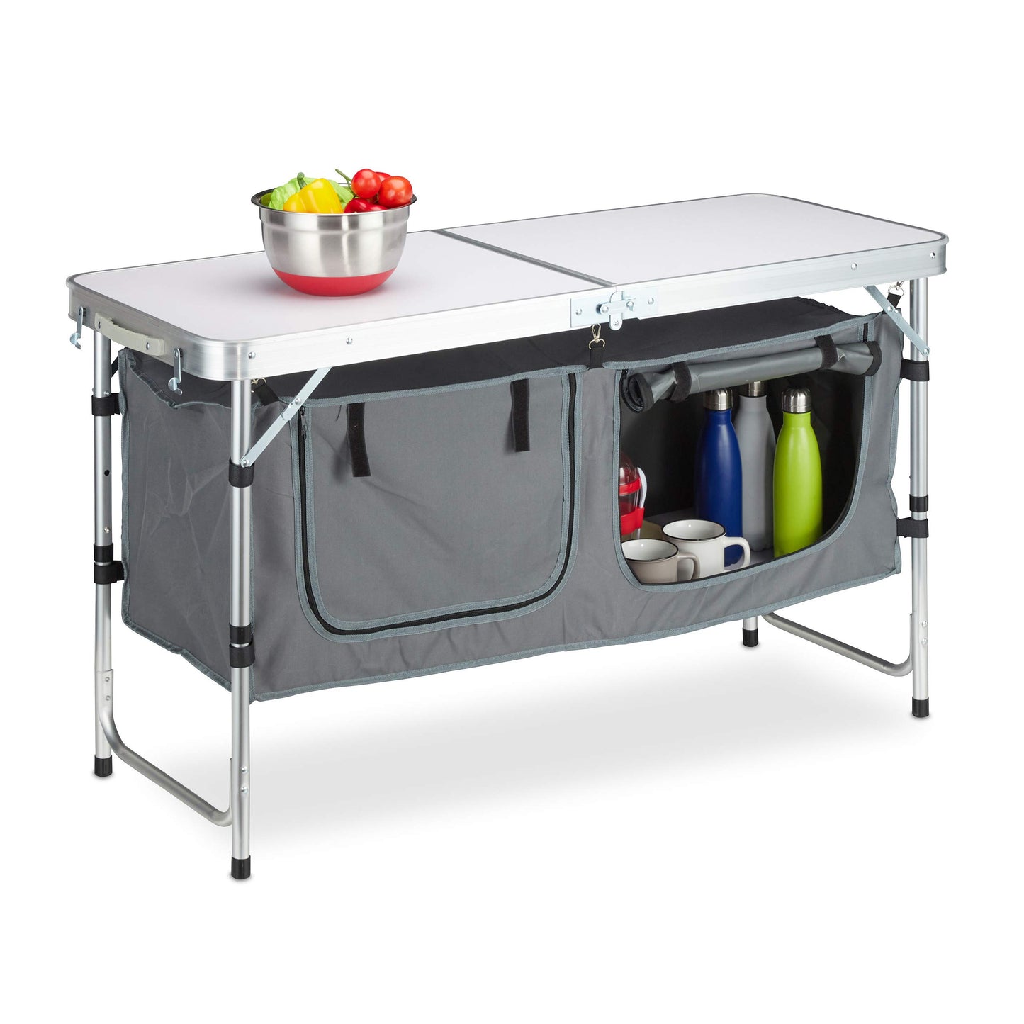 Mesa Cocina Camping Plegable Organizador