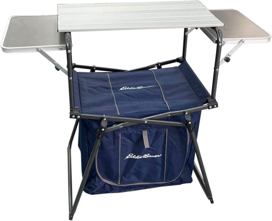 🪑 Mesa Camping Plegable con Organizador Inferior
