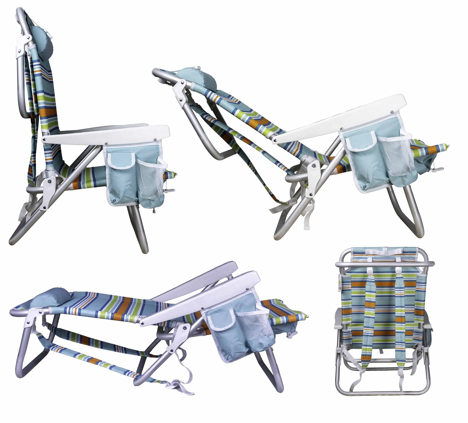 Pack de 2 Sillas de Playa Plegables - FENGSEN - Tumbona resistentes y cómodas FENGSEN