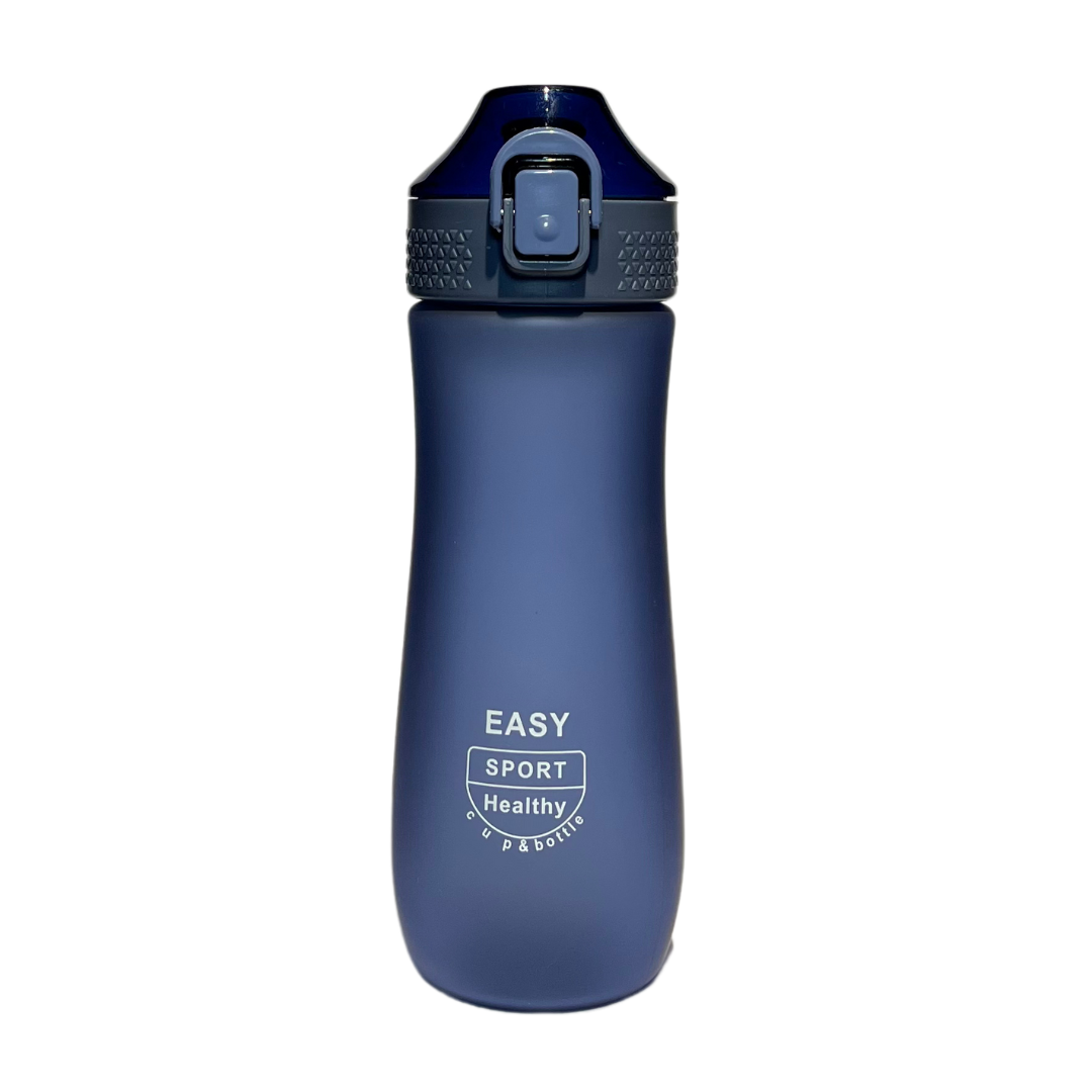 Botella de agua con infusor azul