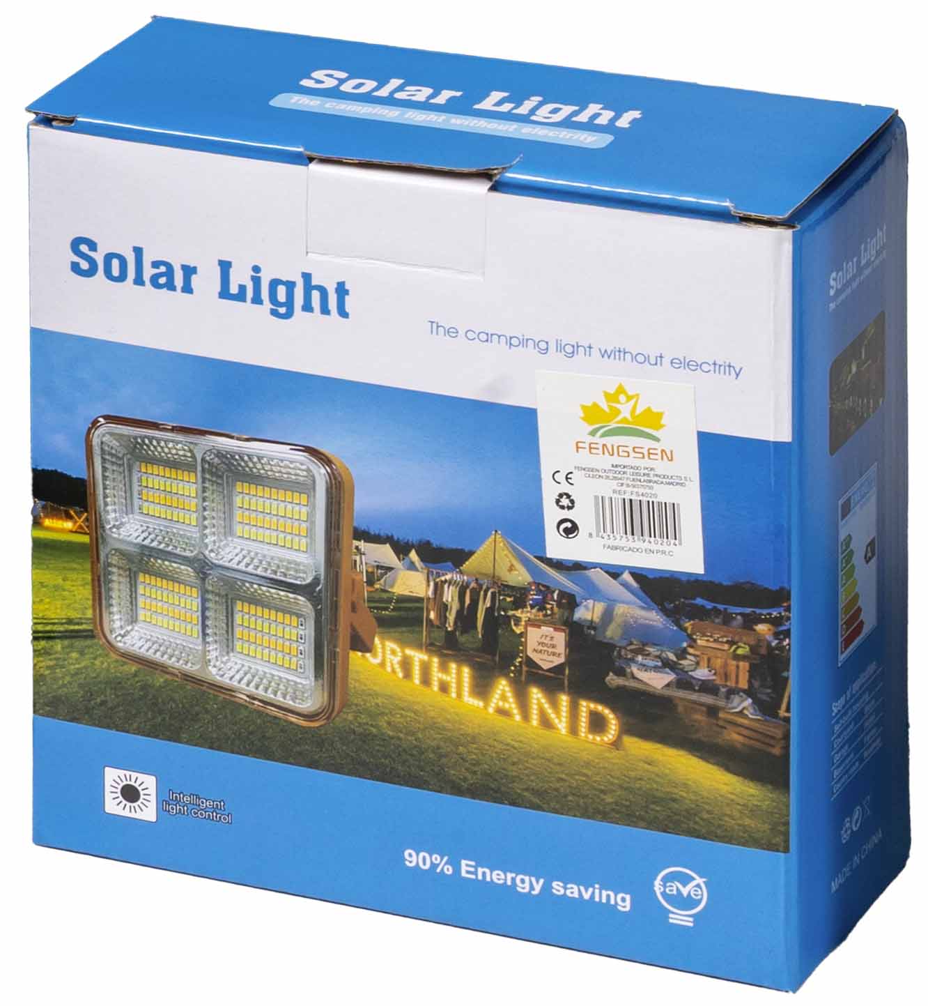 Linterna Recargable Solar y USB - De alta potencia luz blanca, amarilla y de emergencia FENGSEN
