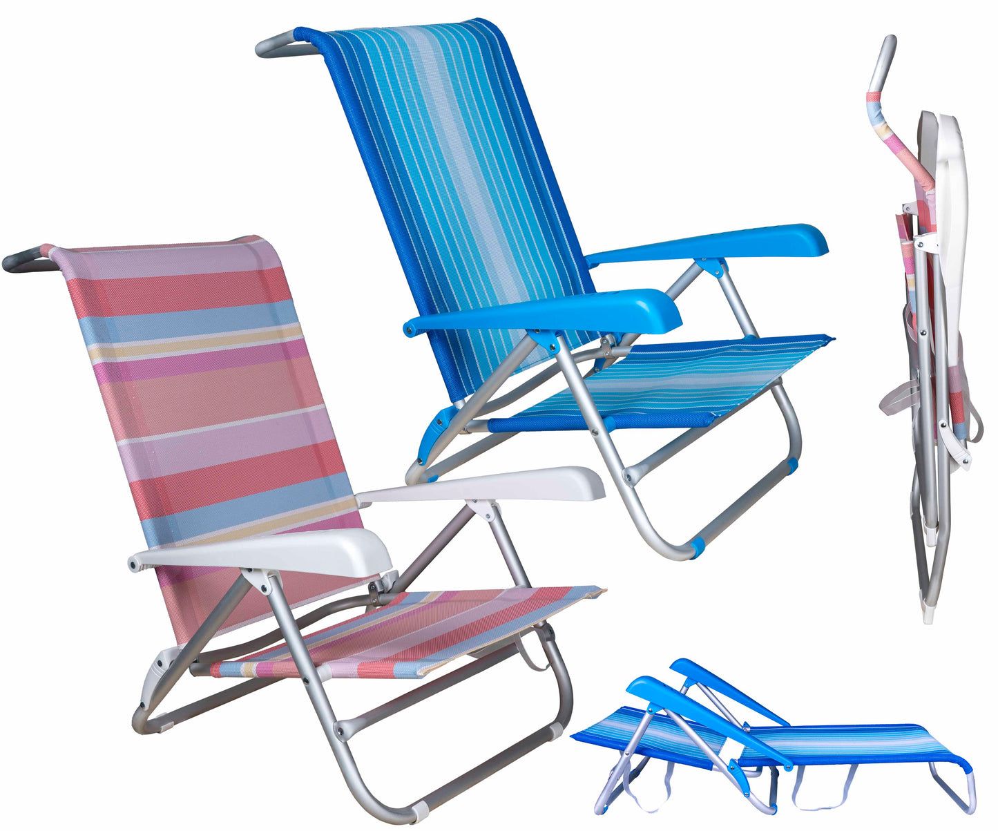 Pack Dos Sillas Plegables - para Playa y Piscina FENGSEN