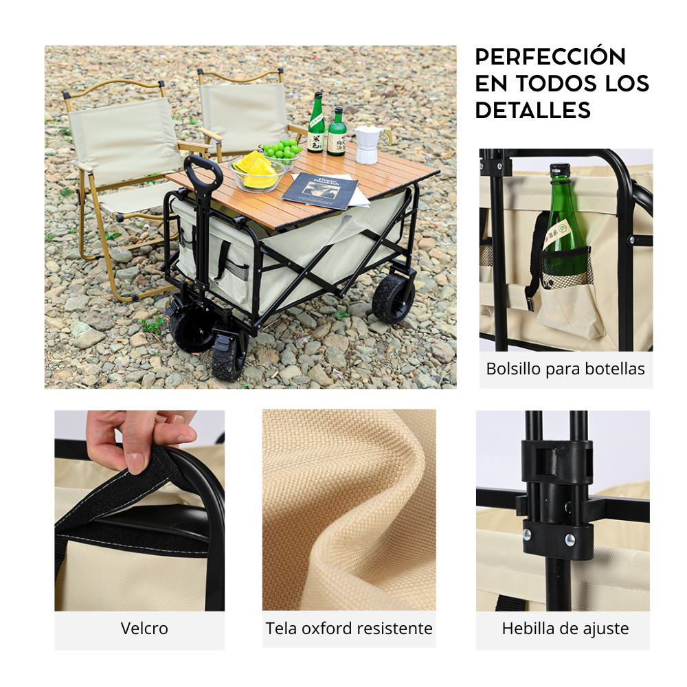 Carrito de Playa y Camping Plegable – Resistente e Impermeable FENGSEN