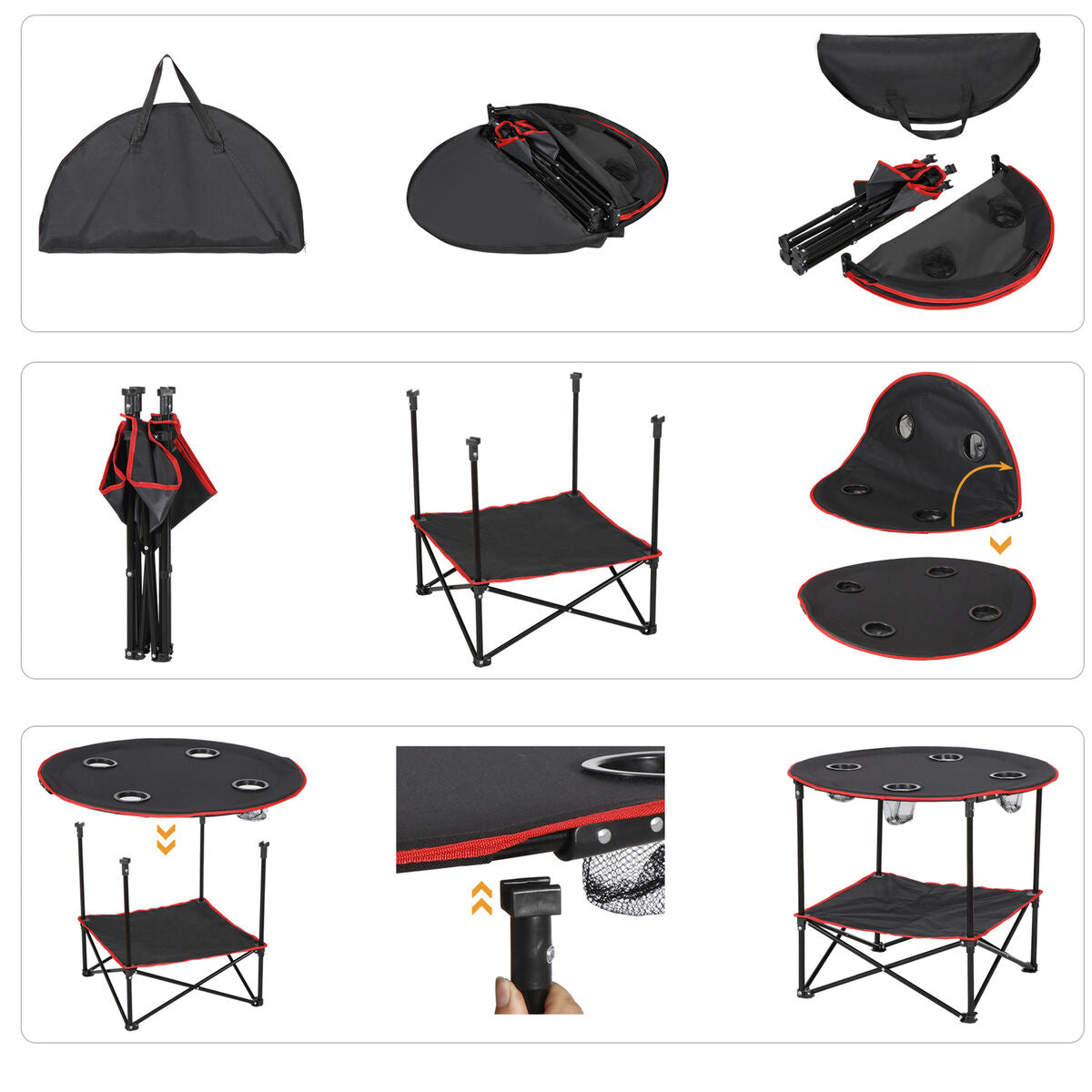 Mesa plegable para Camping y Playa - Con estuche, práctica de llevar FENGSEN