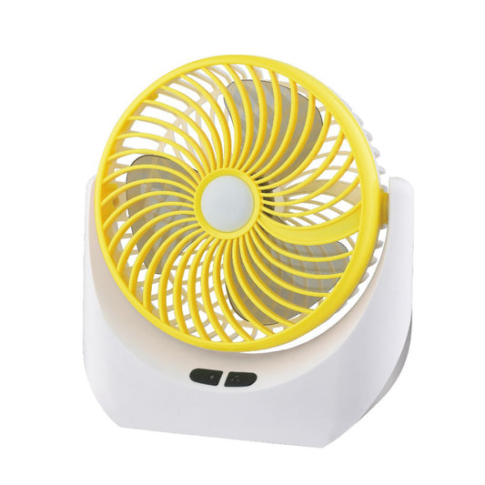 Ventilador de mesa recargable con 3 velocidades y función de luz LED Ventilador de escritorio USB portátil de funcionamiento silencioso