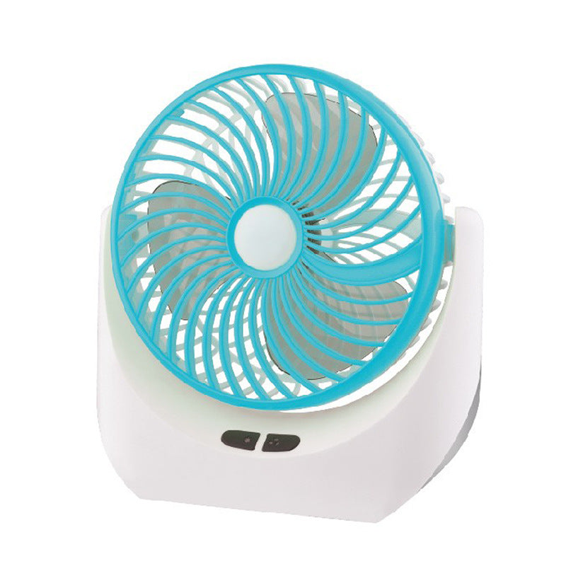 Ventilador de mesa recargable con 3 velocidades y función de luz LED Ventilador de escritorio USB portátil de funcionamiento silencioso