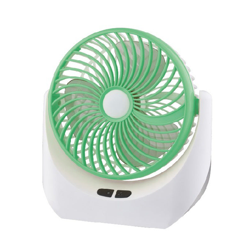 Ventilador de mesa recargable con 3 velocidades y función de luz LED Ventilador de escritorio USB portátil de funcionamiento silencioso