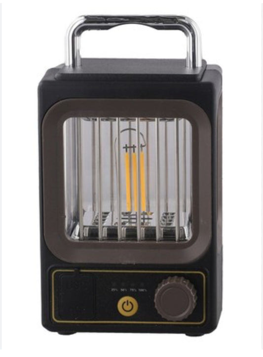 🏕️ Lámpara Recargable Tipo Farol – Luz Blanca y Amarilla con Asa para Colgar