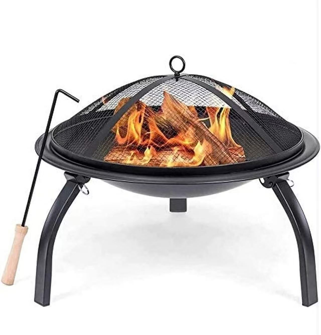 🔥 Brasero portátil de exterior con tapa de seguridad