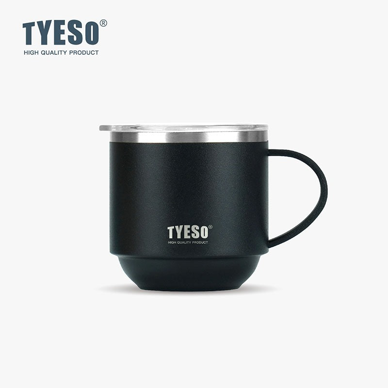☕ Taza Térmica Compacta de Acero Inoxidable (330ml) | Estilo Minimalista y Asas