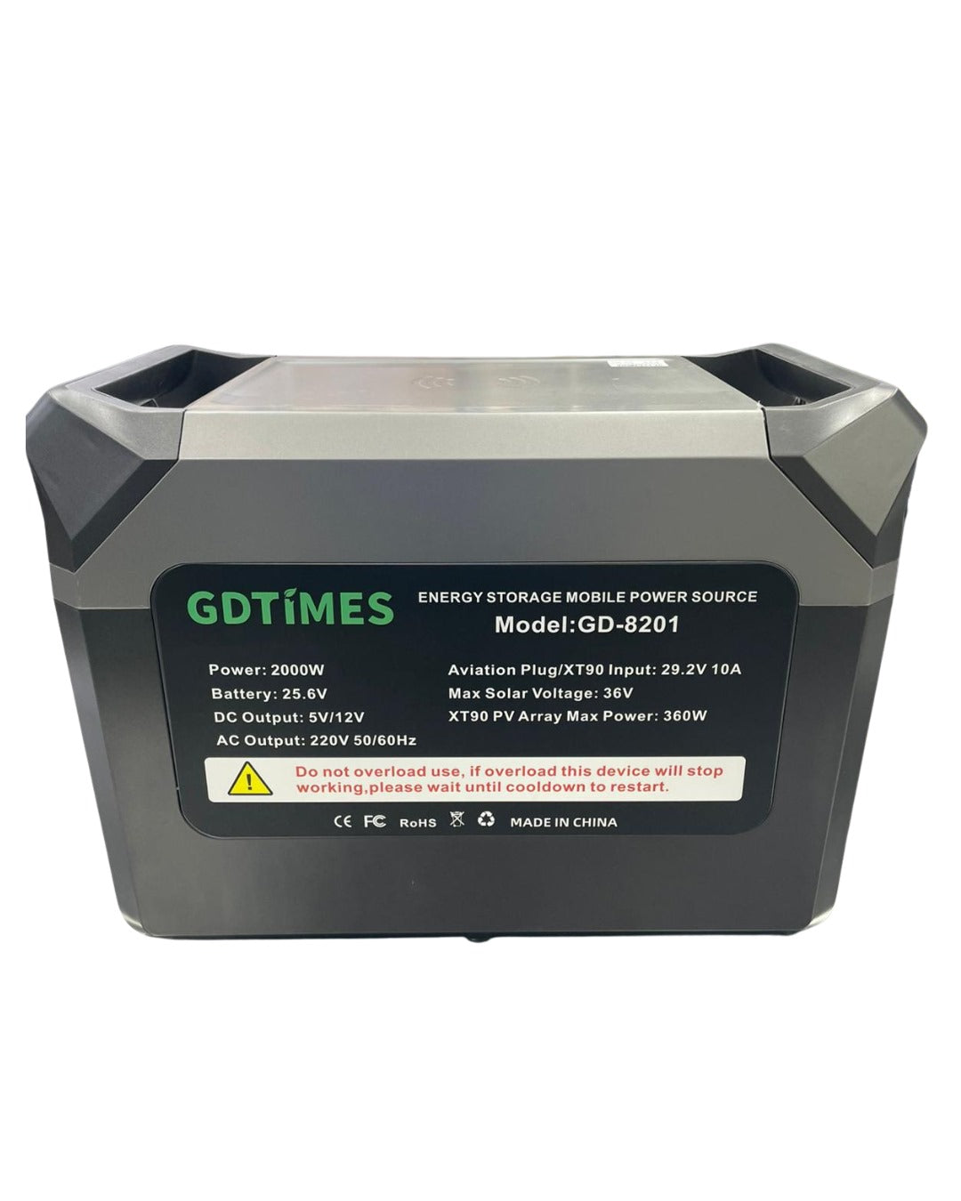 ⚡ Central Eléctrica Portátil de Alto Rendimiento GDTÍMES GD-8201 (2000W) ⚡