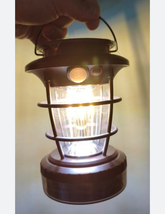 🏕 Farol LED Solar y Recargable – Sensor de Bruma, Luz Amarilla Regulable y Tira LED Decorativa