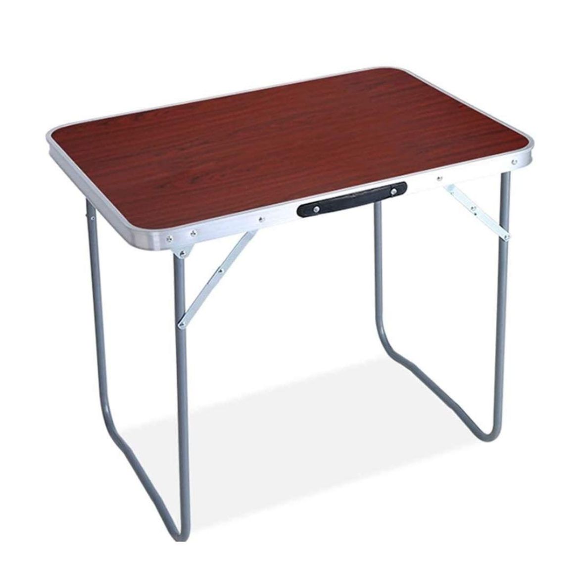 🪑 Mesa Plegable Marrón con Asa de Transporte