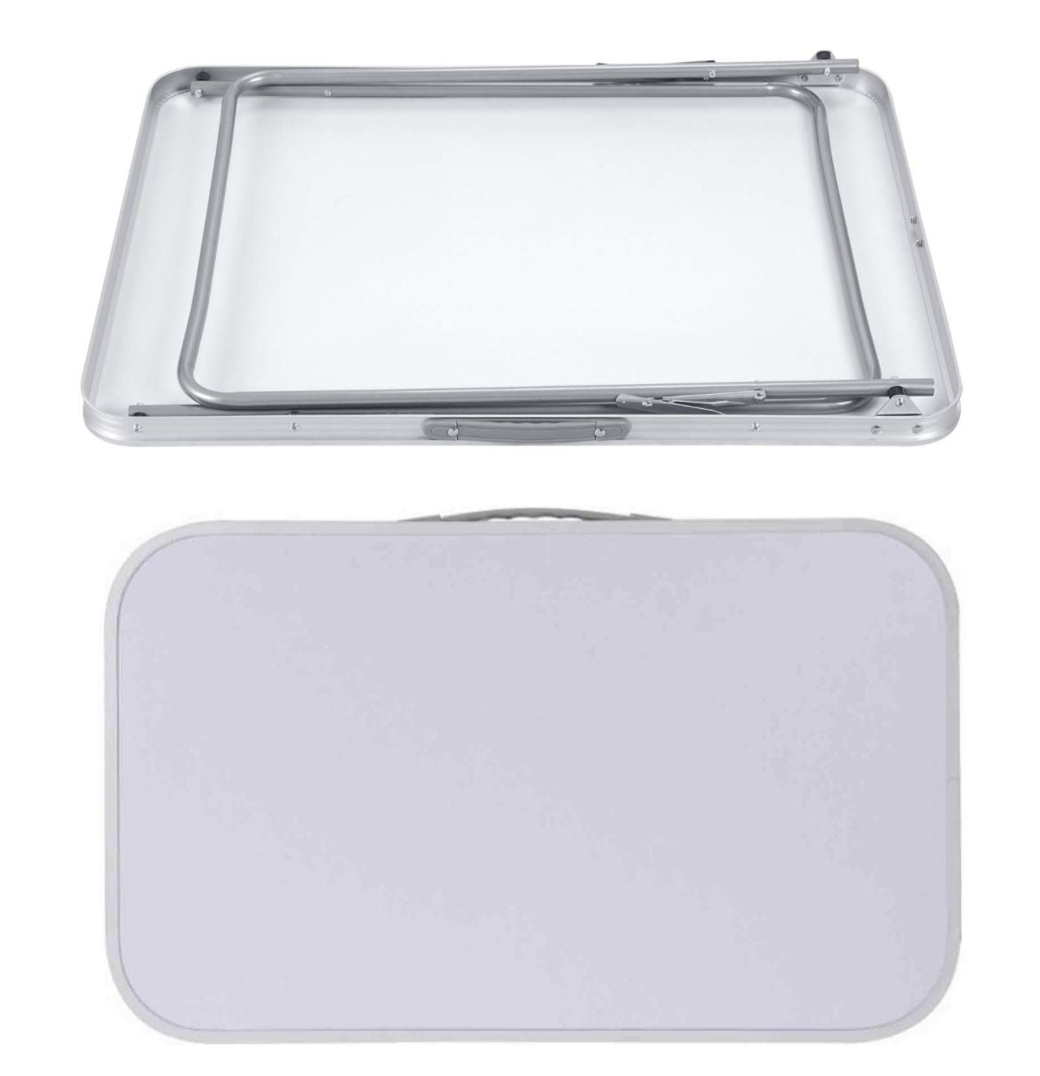 🪑 Mesa Plegable Blanca con Asa de Transporte