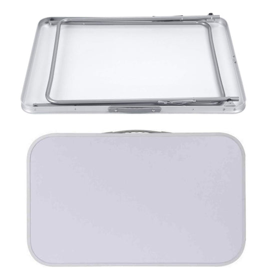 🪑 Mesa Plegable Blanca con Asa de Transporte