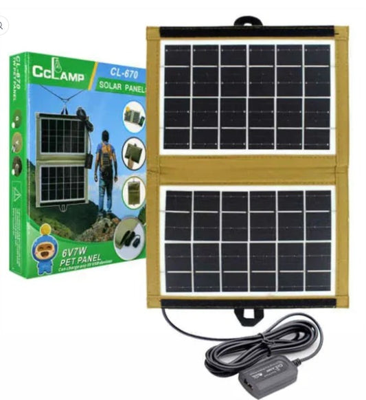 🌞 Panel Solar Portátil CCLAMP CL-670 – 6V/7W