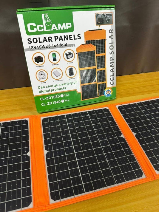 🌞 Panel Solar Portátil CCLAMP CL-ZD0640 – 40W