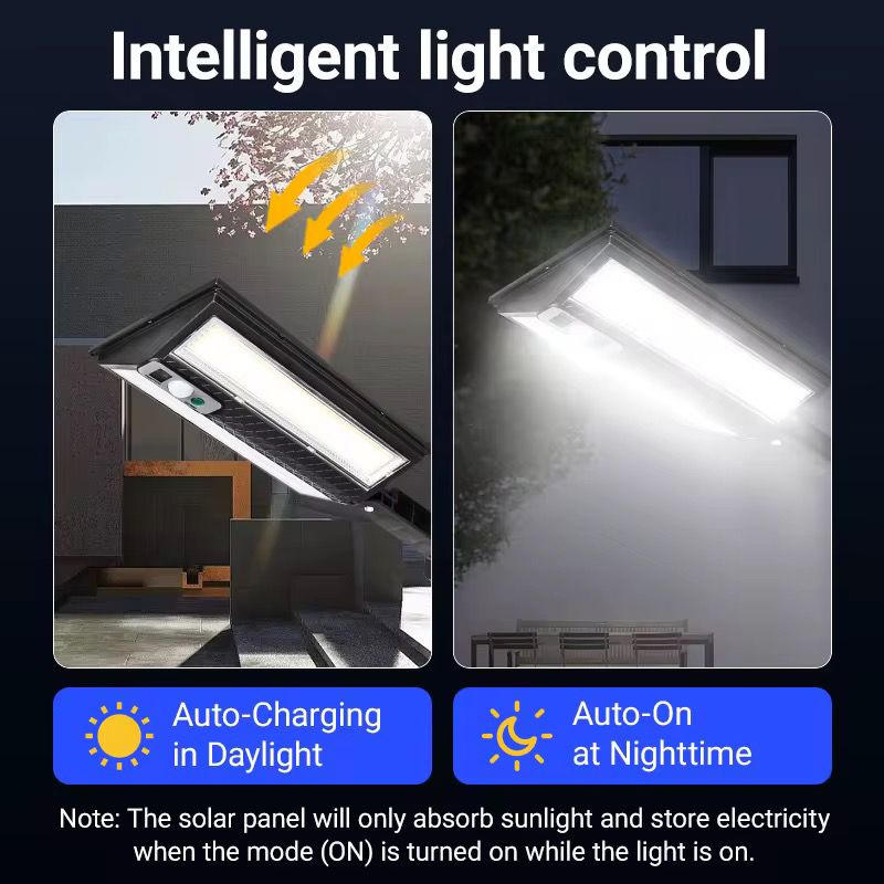 Lámpara Solar con Sensor de Movimiento – Iluminación LED Exterior