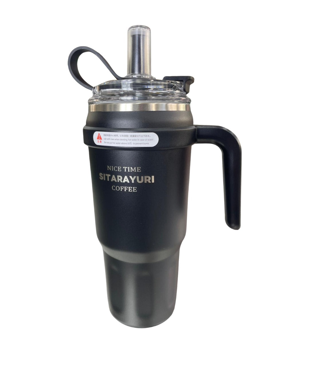 🌸 Vaso Térmico de Acero Inoxidable con Asa | Estilo 'Tumbler' y Pajita Reutilizable 1.1 lts (2464)