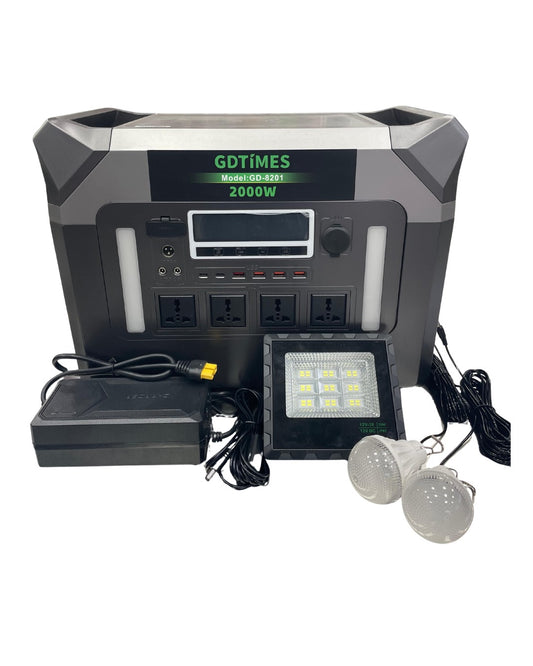 ⚡ Central Eléctrica Portátil de Alto Rendimiento GDTÍMES GD-8201 (2000W) ⚡