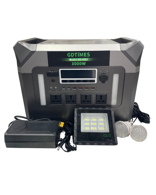 Estación de energía portátil GDTimes GD-8301 de 3000W.