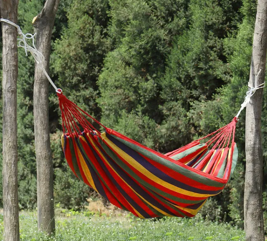 🏖️ Hamaca Individual a Rayas Multicolor