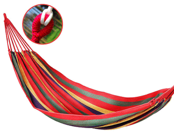 🏖️ Hamaca Individual a Rayas Multicolor