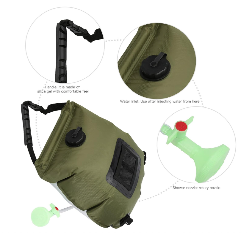 🚿 Ducha solar portátil para camping