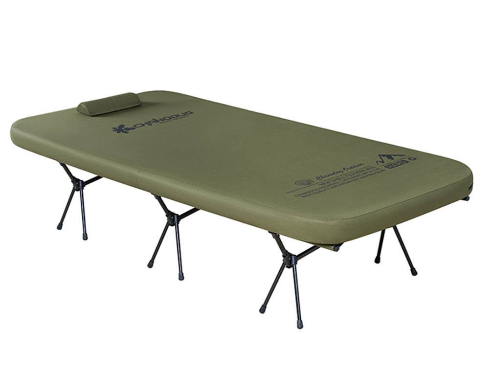 ️ Cama de Camping con Colchón Hinchable