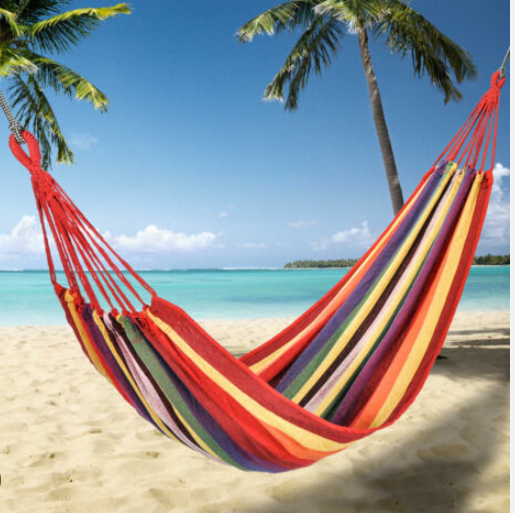 🏖️ Hamaca Individual a Rayas Multicolor