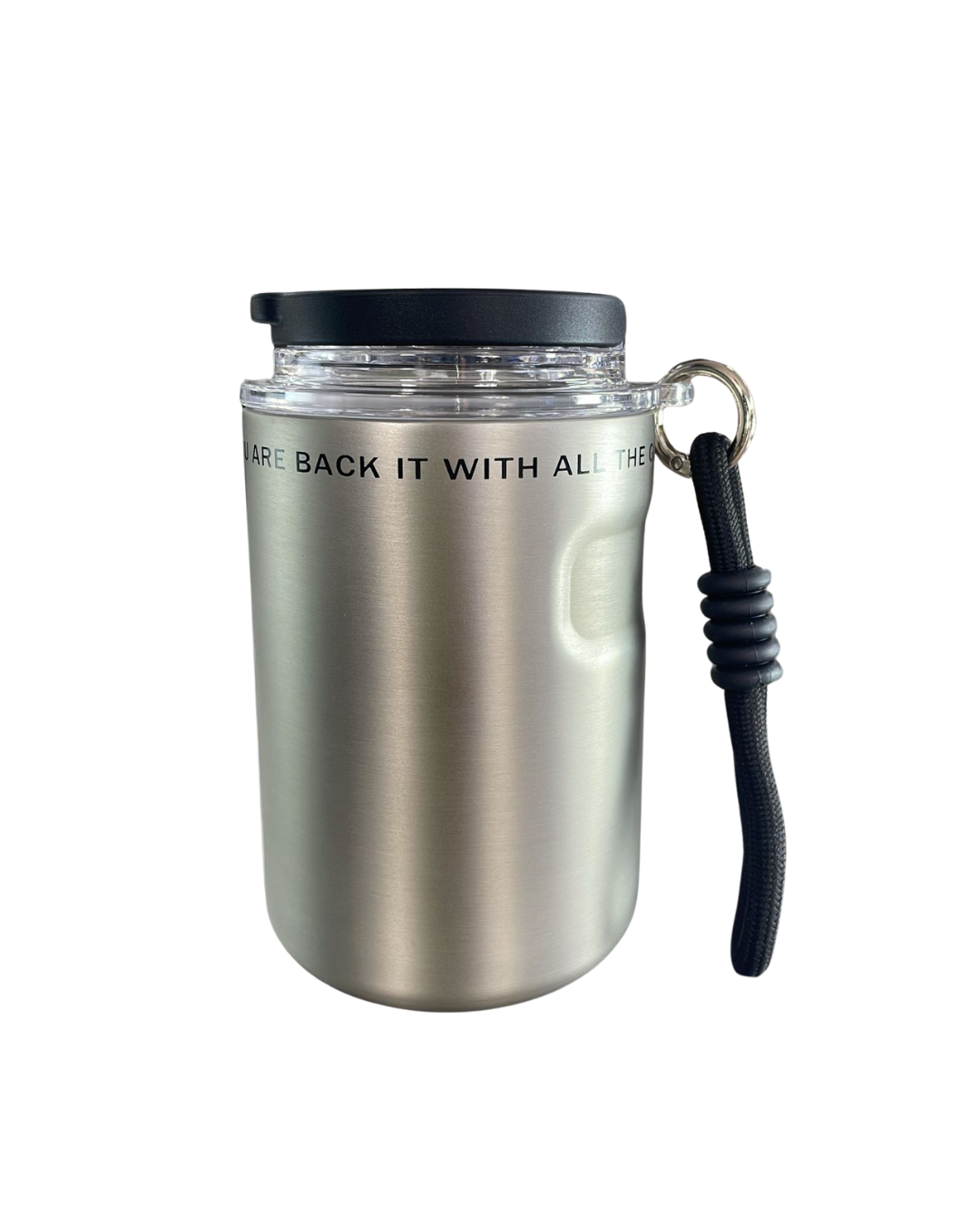 🖤 Vaso térmico con asa y tapa hermética – 350 ml