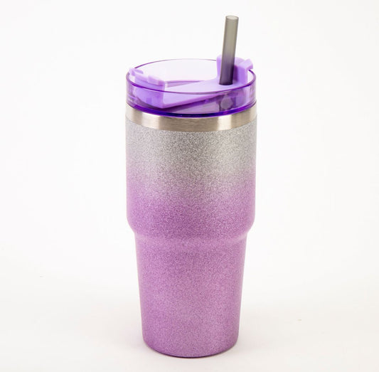 Vaso térmico con tapa y pajita