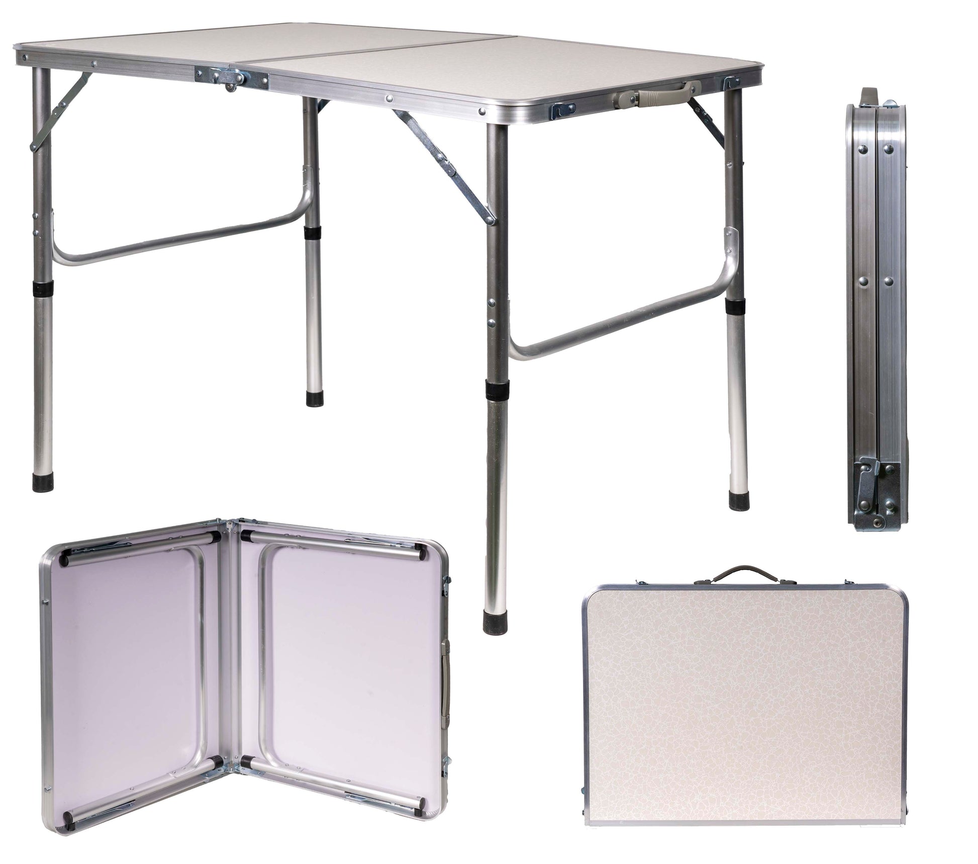Mesa plegable de aluminio - Perfecta para Camping o como mesa auxiliar FENGSEN