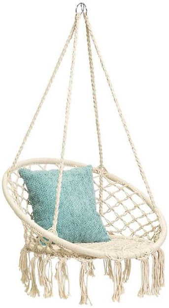 Silla Colgante de Macramé – Diseño Boho, Ideal para Interiores y Exteriores FENGSEN