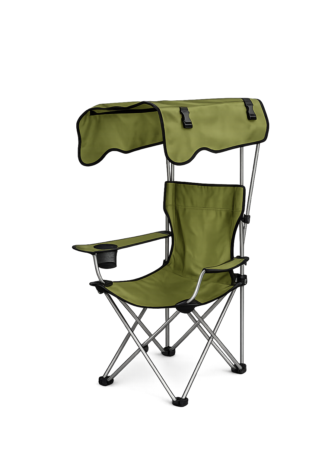 ️ Silla Plegable con Techo – Protección Solar | Camping, Playa y Pesca