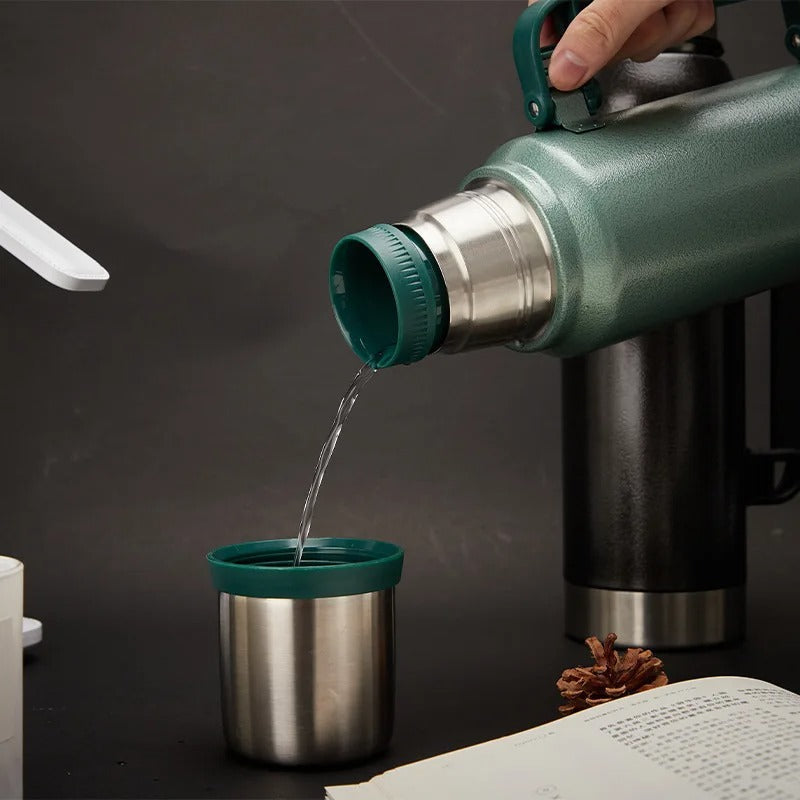 Termo de Acero Inoxidable 1,2L: Mantén tus Bebidas a la Temperatura Perfecta FENGSEN