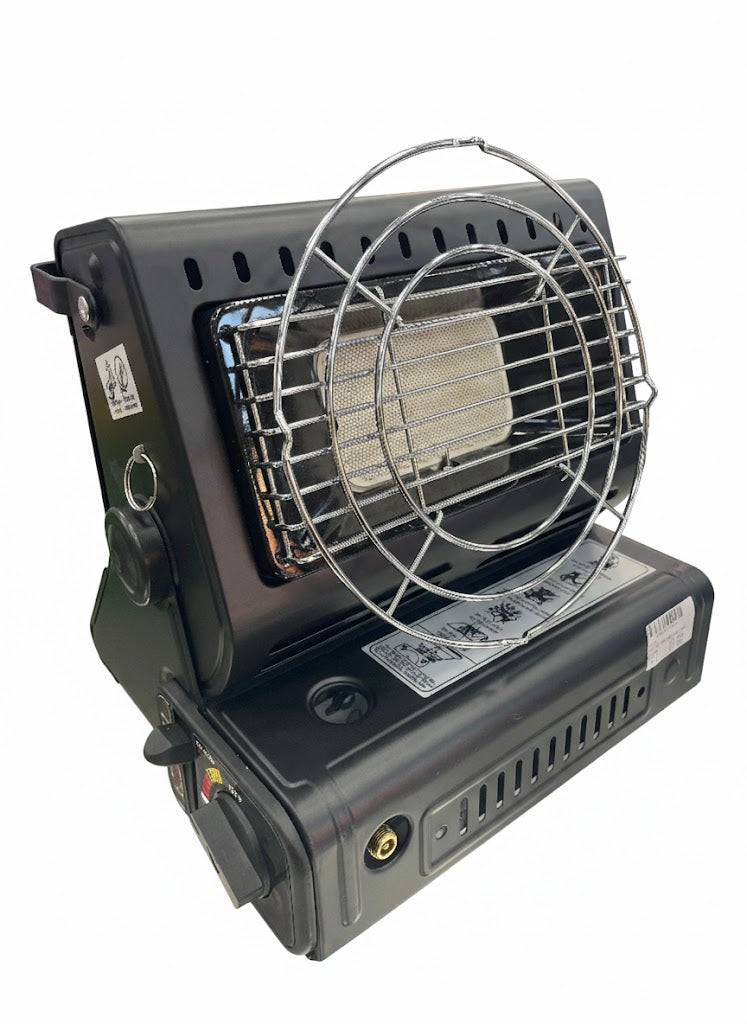 Estufa de Gas Portátil 2 en 1 | Calentador para Exterior y Camping